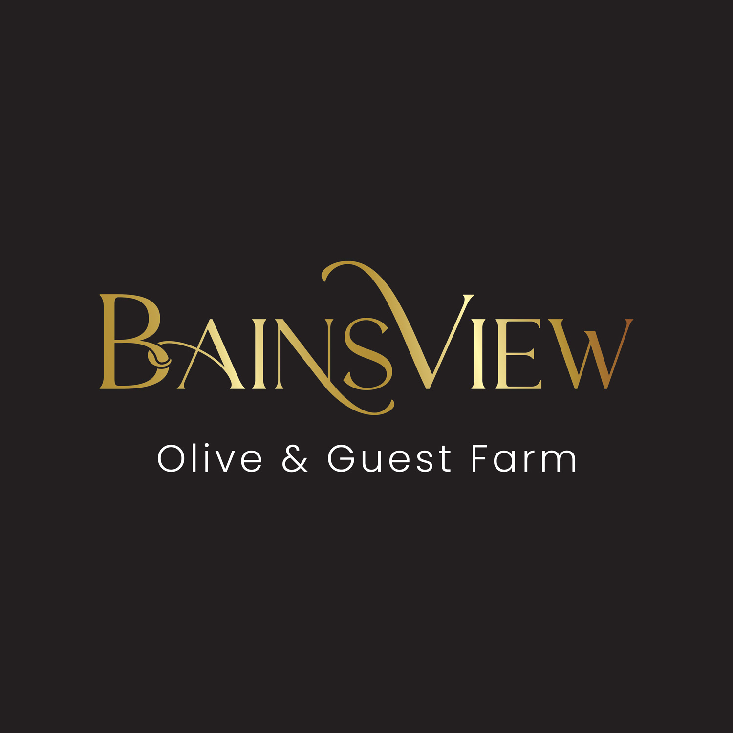 Bains View Olive Guest Farm Logo Solid Background Colour 04
